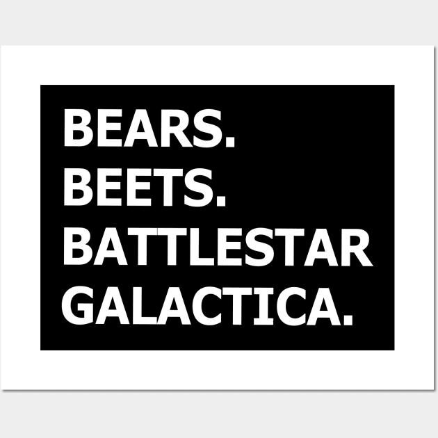 Bears Beets Battlestar Galactica, The Office, Dwight Schrute Wall Art by gatherandgrace